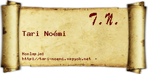 Tari Noémi névjegykártya